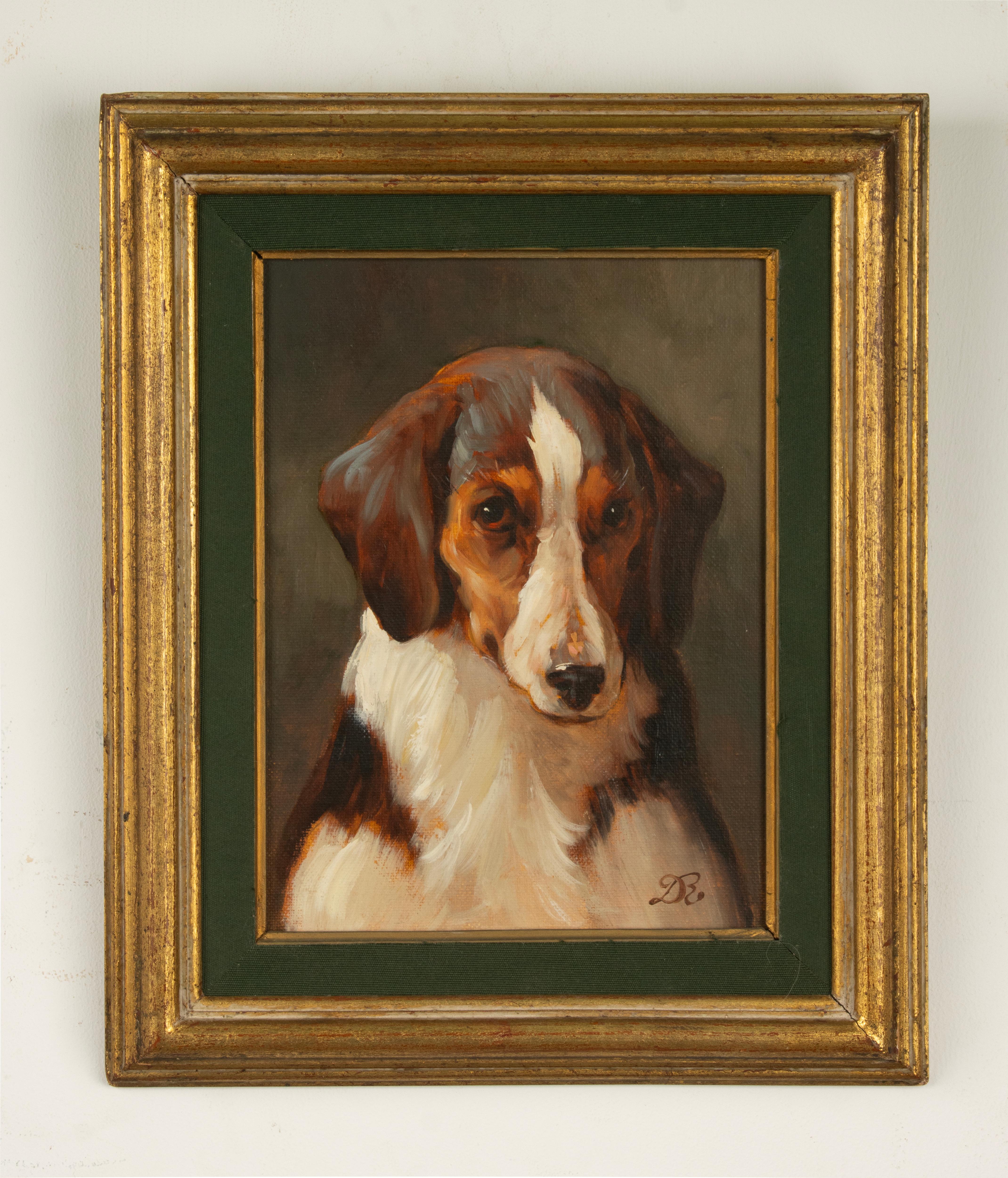 Modern Painting - Portrait of a Collie Dog - by Robert Detrixhe For Sale