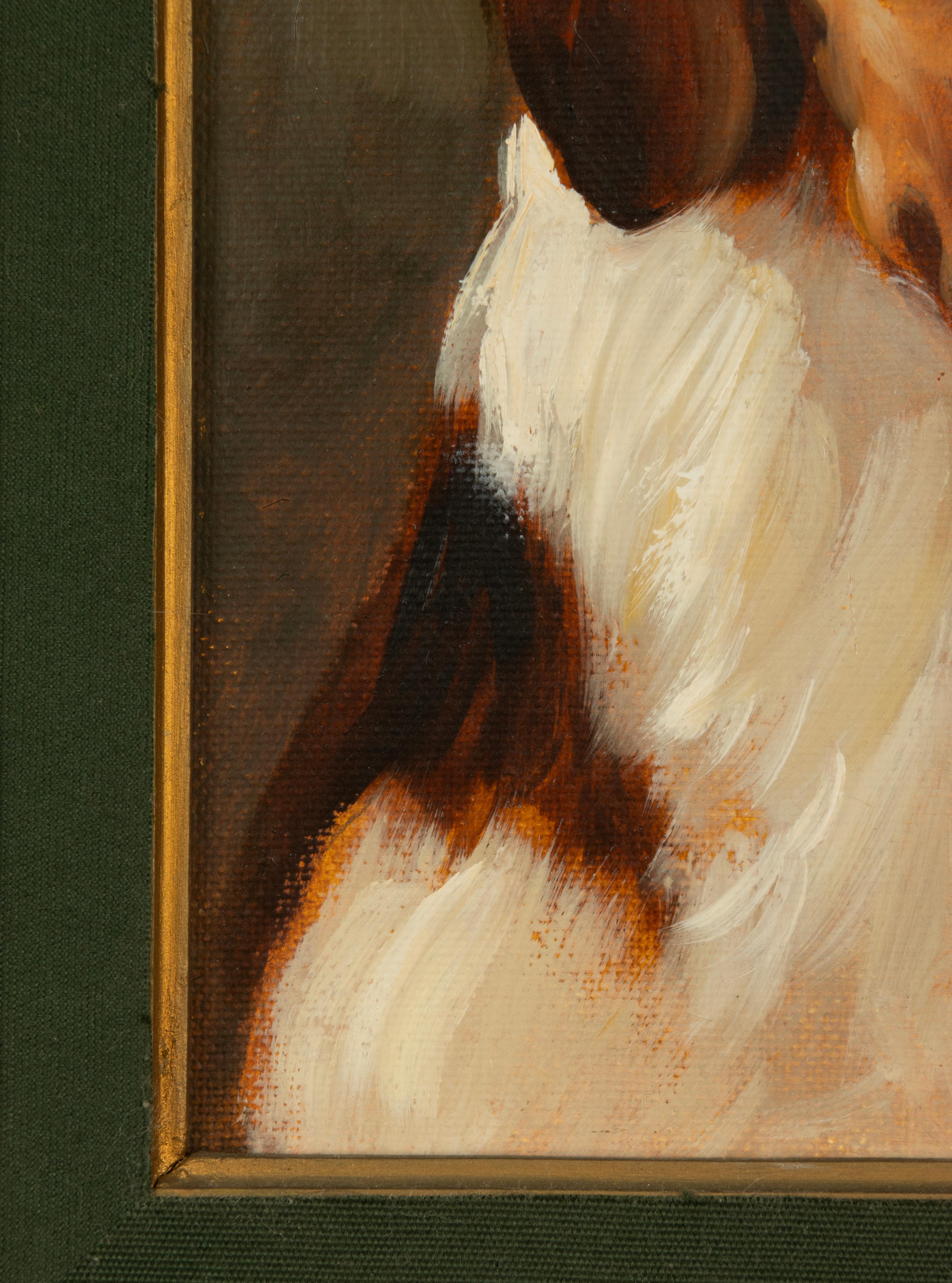 Late 20th Century Painting - Portrait of a Collie Dog - by Robert Detrixhe For Sale