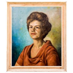 Painting "Portrait of a Woman", Spain, 1960s
