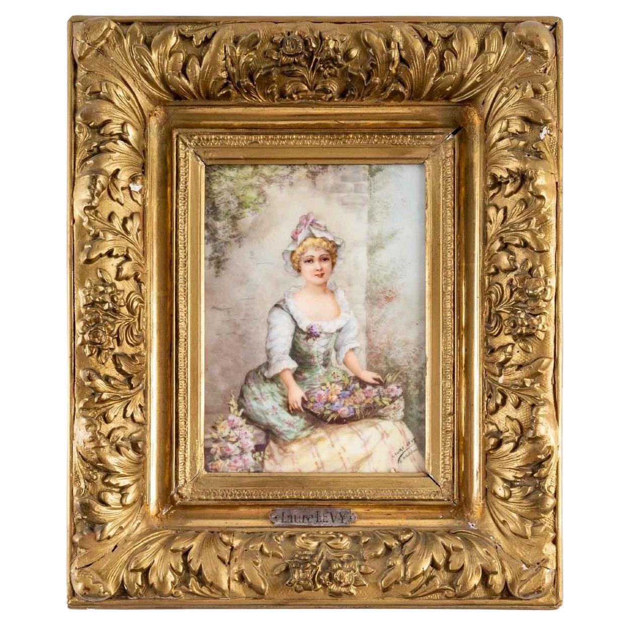 Duvivier Miniature Portrait HandPainting of Jesus Christ For Sale at