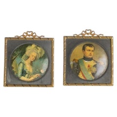 Painting - Portraits of Napoleon Bonaparte and Marie Antoinette