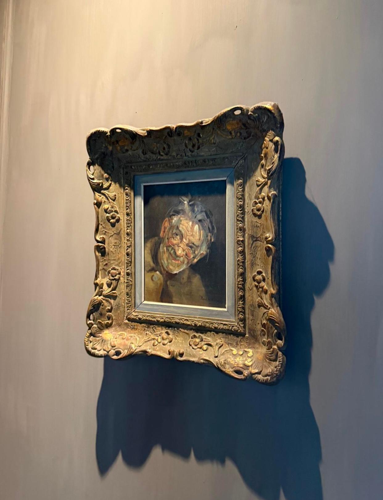 Gemälde Lesender Mann (Mitte des 20. Jahrhunderts) im Angebot