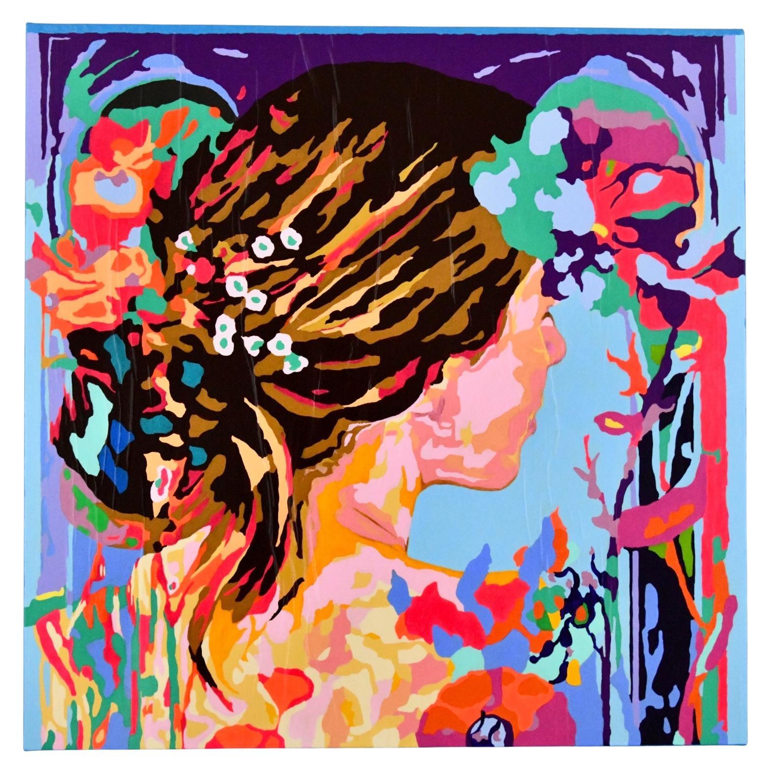 Pintura Regarde moi de Frédérique Tristant Francia 2024 Técnica mixta.