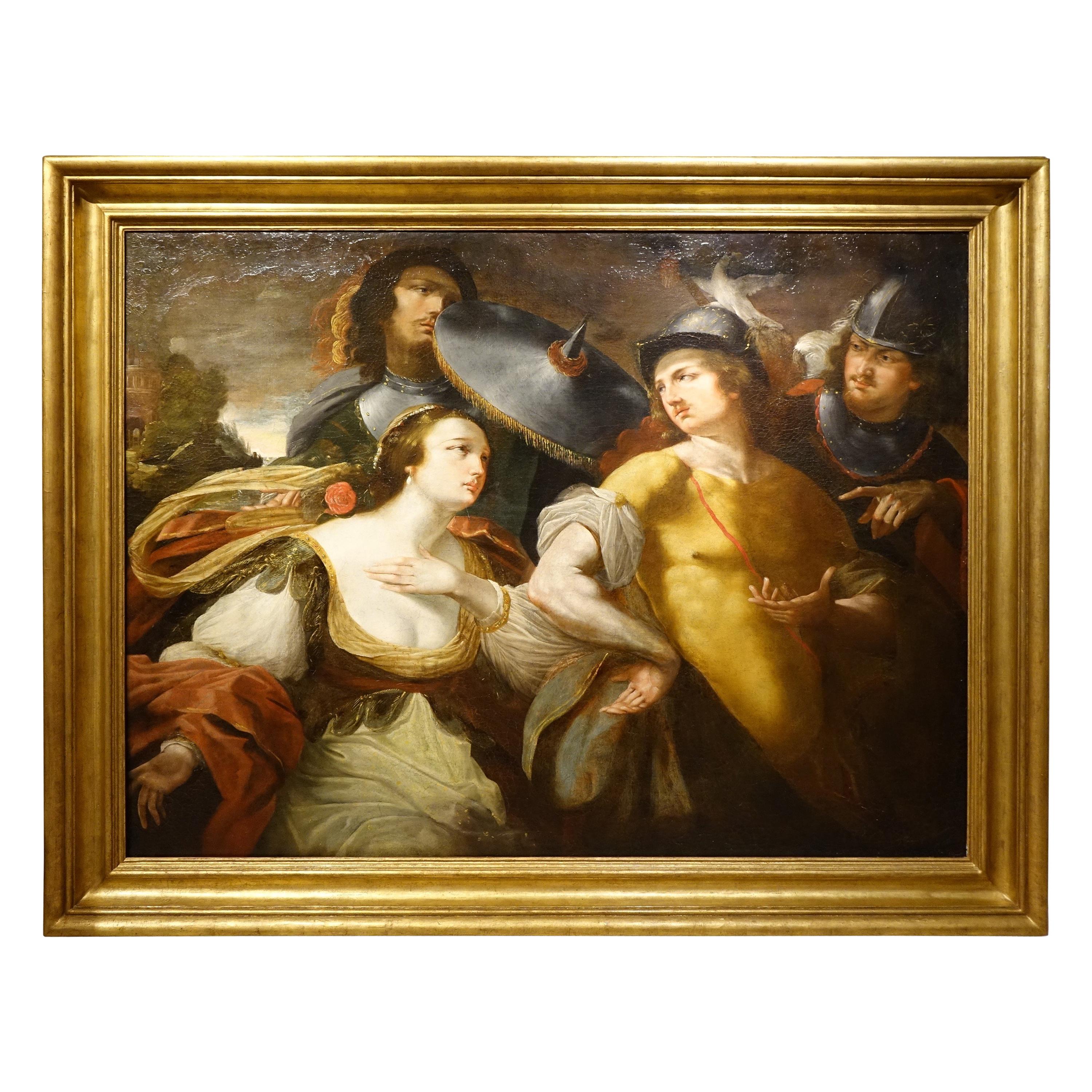 Painting Representing "Alexander the Great and Timoclea", France, 17th Century