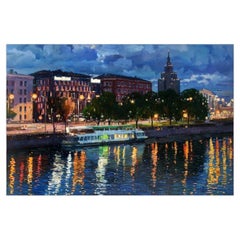 Cuadro «Riga de noche», Letonia. De Vityuk Ivan Alexandrovich, 2022