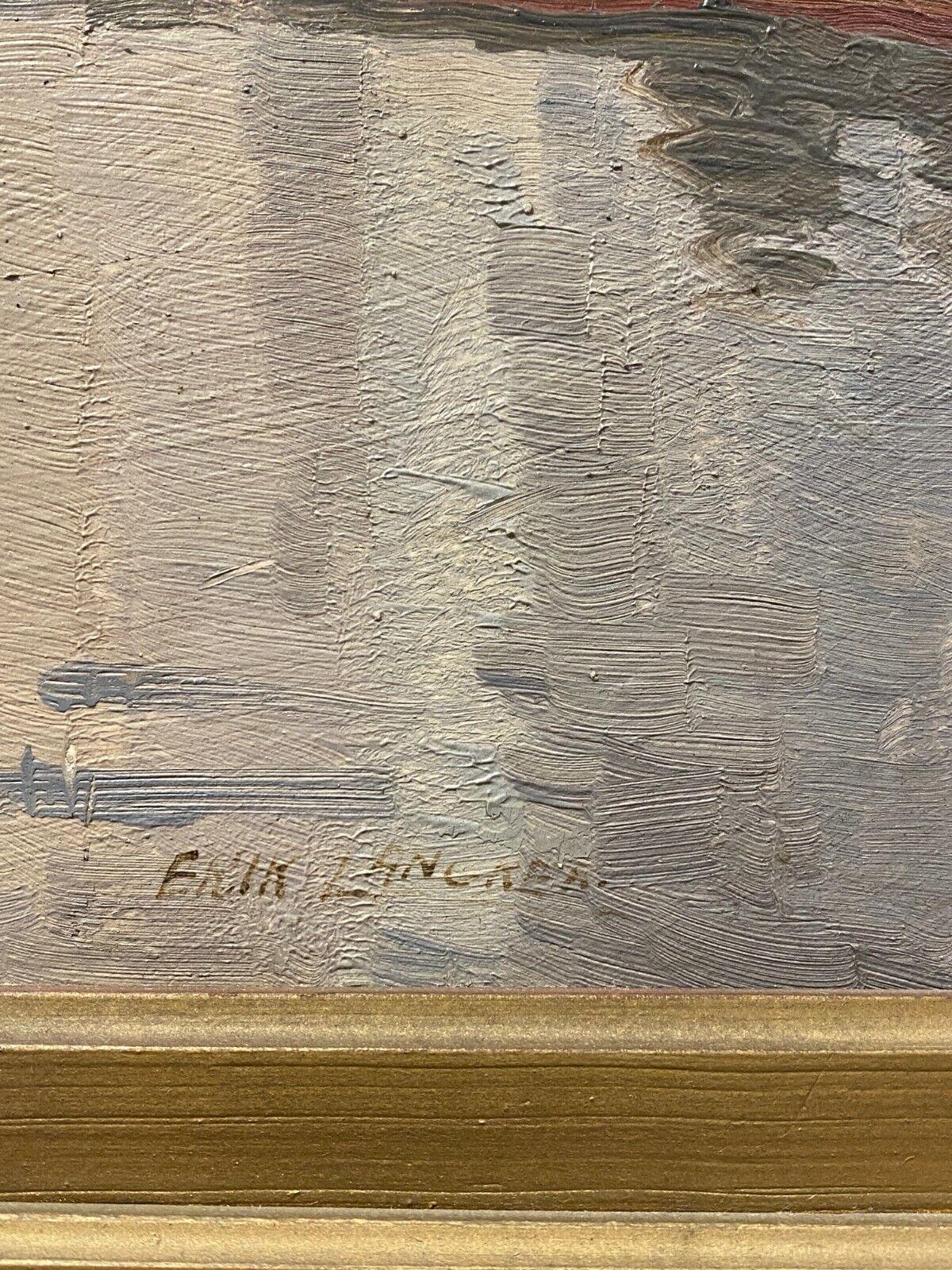 Gemälde River Lake von Erik Langker. Öl auf Karton. Abmessungen: 63 cm x 53 cm. im Zustand „Hervorragend“ im Angebot in MELBOURNE, AU