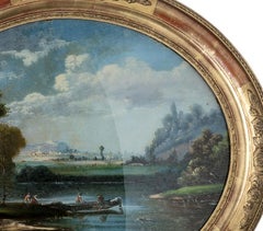 Dipinto - Paesaggio fluviale