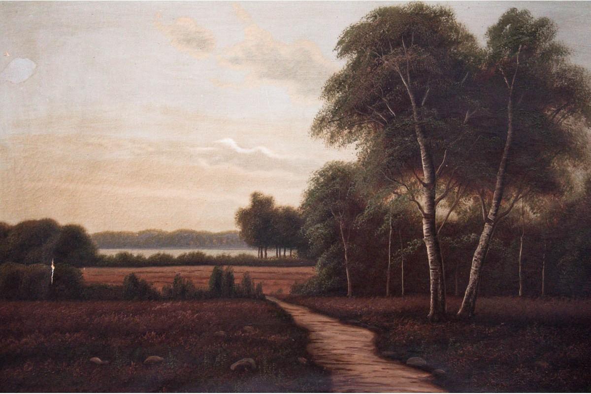 Gemälde „Road Between Meadows“ im Zustand „Gut“ in Chorzów, PL
