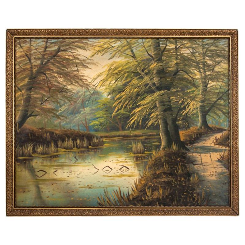 Painting "Road by the river"