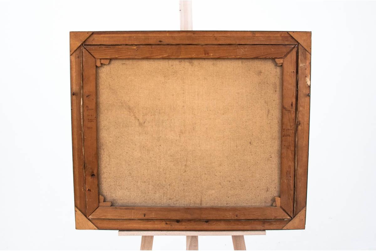 Dimensions:
Frame: height 66 cm / width 76 cm
The painting: height 54 cm / width 64 cm.