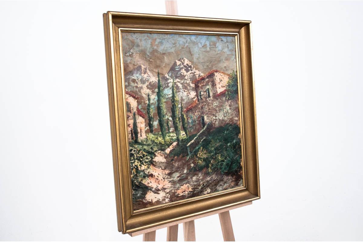 Milieu du XXe siècle Peinture « Road towards the Mountains » en vente