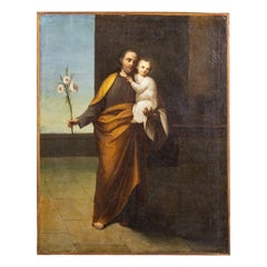 Painting - Saint Joseph with Child Jesus - 18th Century