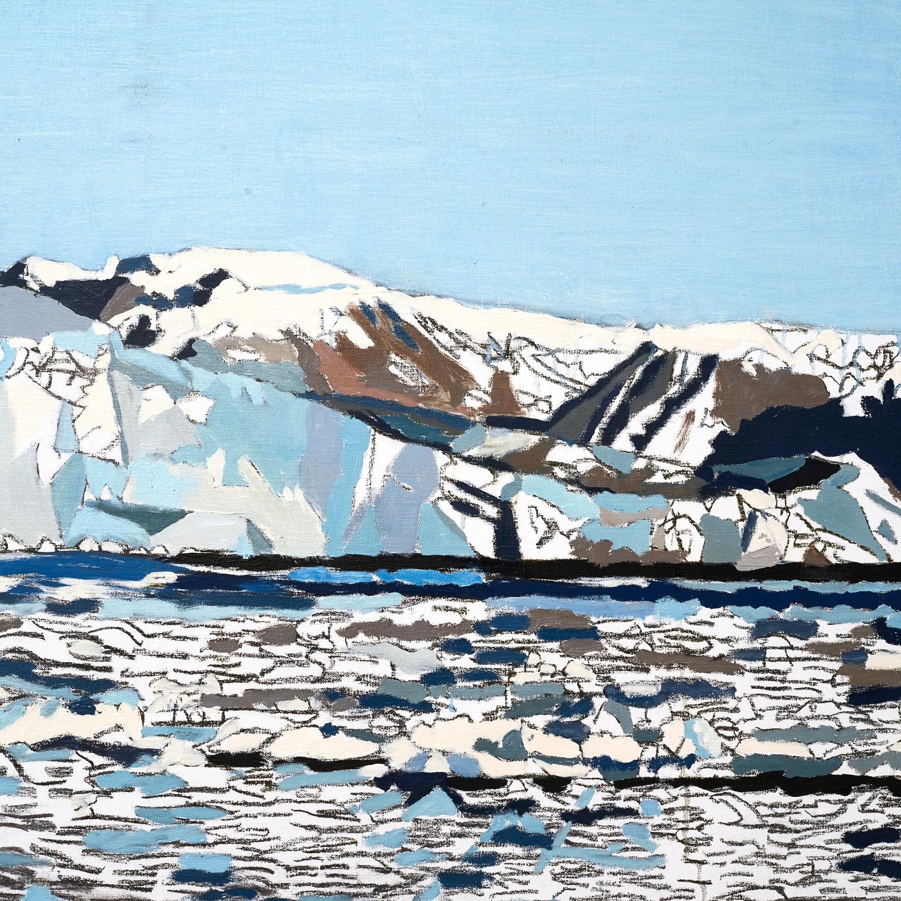 Modern Painting Scenery from Greenland by Eva Weis Bentzon For Sale