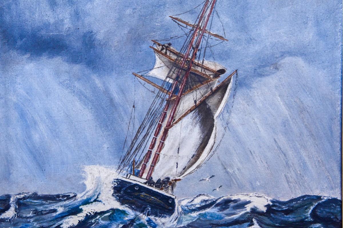 storm ship painting