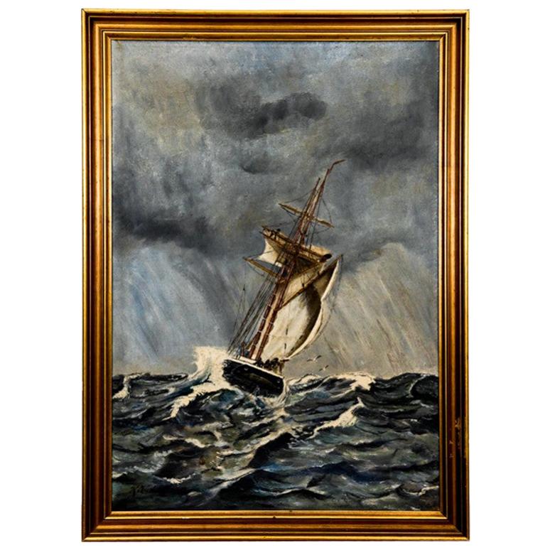 Painting "Ship during a storm"