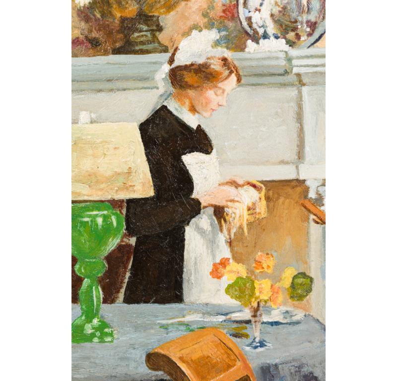 American Painting Showing Woman Drawing For Sale