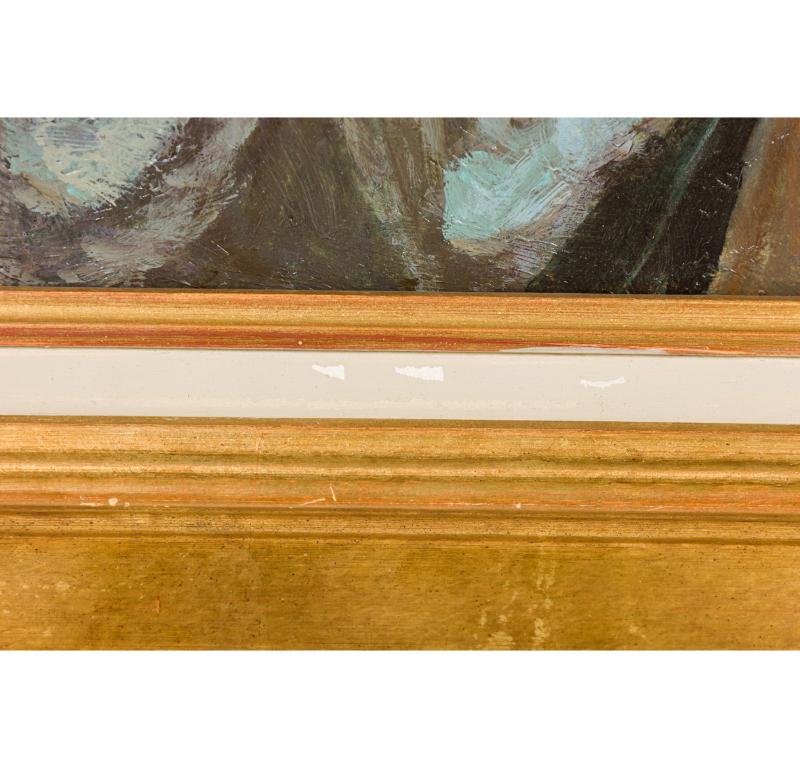 Painting Showing Woman Drawing In Good Condition For Sale In Queens, NY