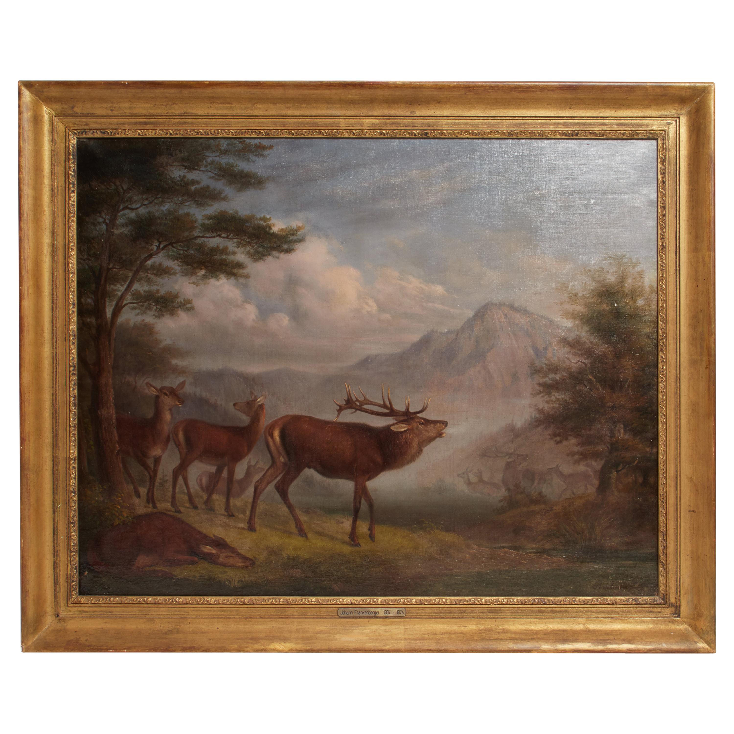 Painting Signed: Johann Frankenberger, Germany, 1840 For Sale