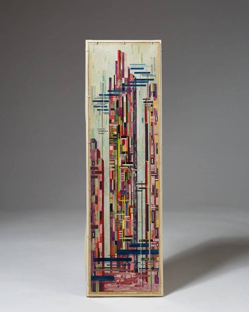 Painting “Skycrapers II” by Ture Lidström, Sweden, 1950s.
Mixed-media.

Measures: H 89 cm/ 2' 11 3/8