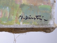 Painting "Spring Fields in Teolo, " Mario Disertori, Late 1940s