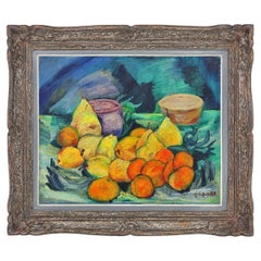 Painting “Still Life With Fruit” By Cadore, Post-impressionist, circa 1950