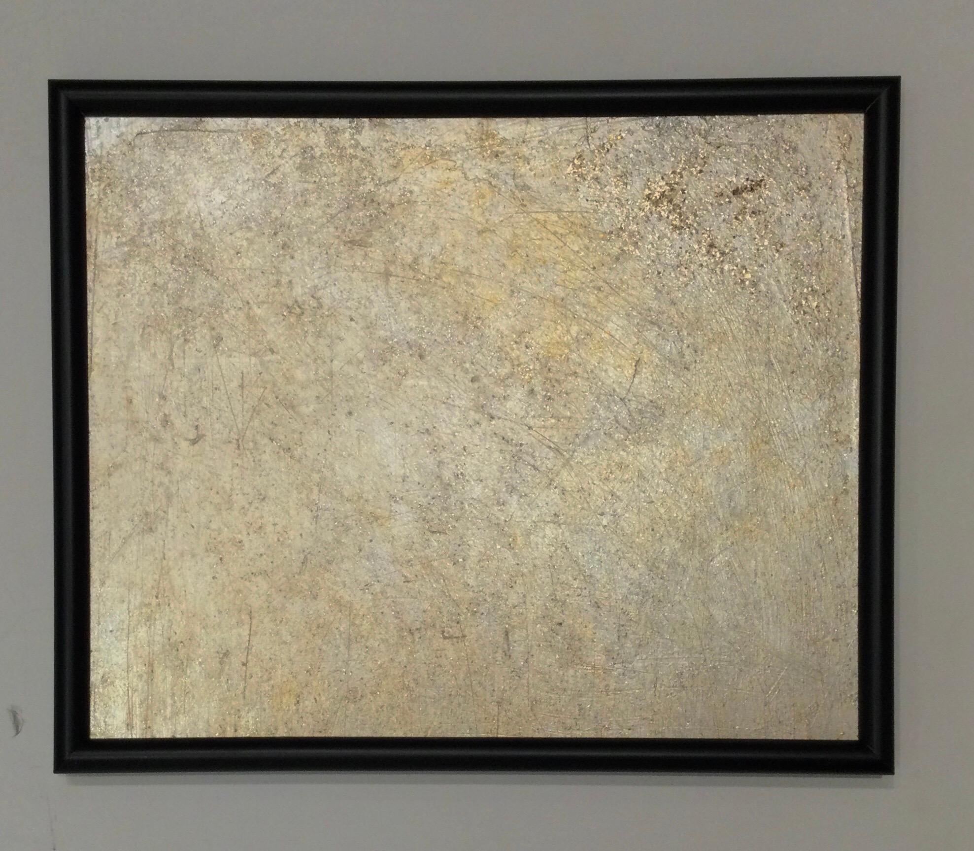 This painting consists of layers of Venetian plaster and shimmering gold acrylic. 18