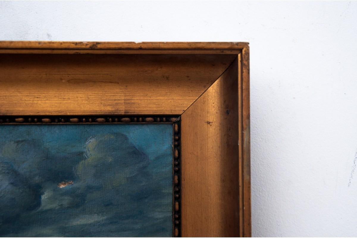 Gemälde „Talk of Fishermen“, Öl auf Leinwand. (Dänisch) im Angebot