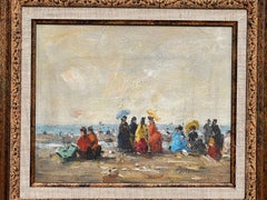Painting, The Beach In Trouville XXth century