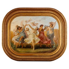 Peinture « The Round of the Nymphs » (Le rond des nymphes), signée Henry Picou, France, vers 1870