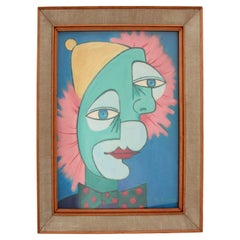 Pintura Las dos caras de Michel Guérin al estilo de picasso
