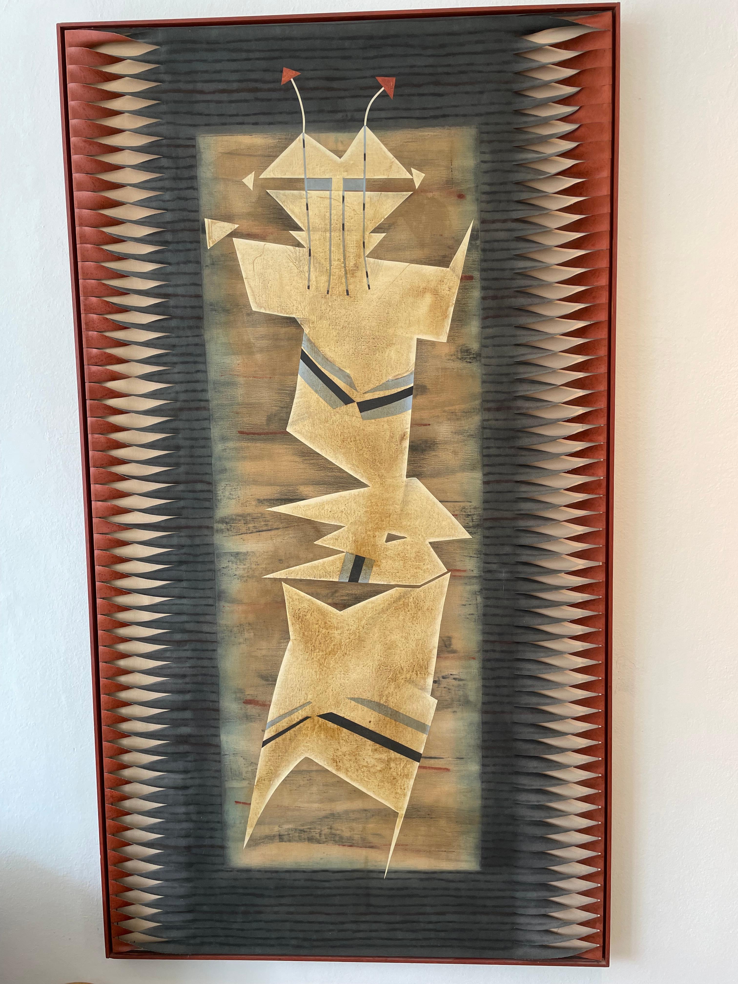 Amérindien Peinture intitulée Totem de Janet Folsom en vente
