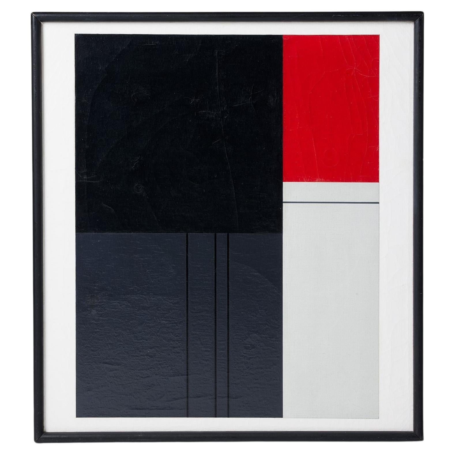 Painting ‘Untitled (Århus I)’ by Ole Schwalbe, Denmark, 1963, oil on canvas