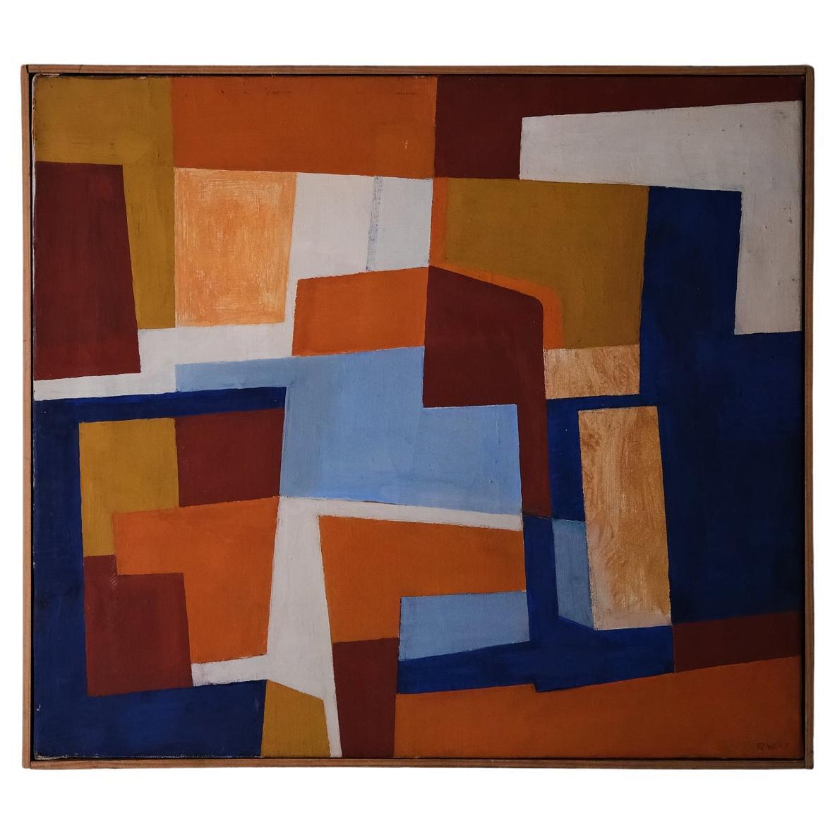 Peinture "Sans titre" de Rolf Wertheimer, Suède, 1957 en vente