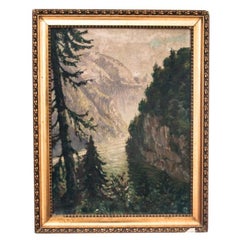 Pintura "Valle en las montañas". Polan, 1929