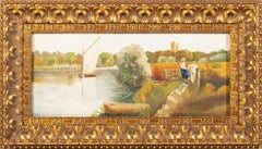 Painting - 'View of Castle and Figures'