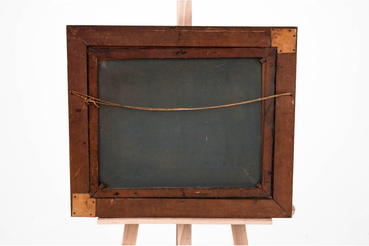 Dimensions:

Frame: height 52.5 cm / width 61.5 cm

Picture: height 40 cm / width 49 cm.