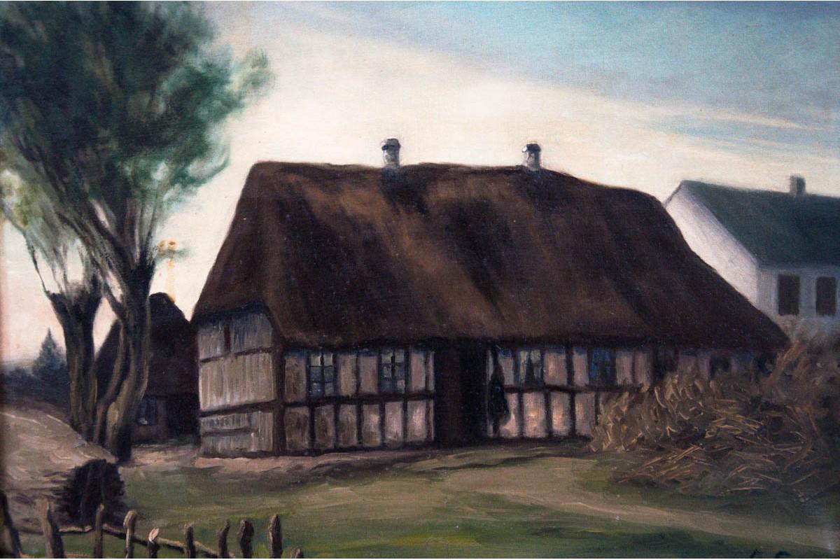 Danois Peinture « Village Cottage » ( cottage de ville) en vente