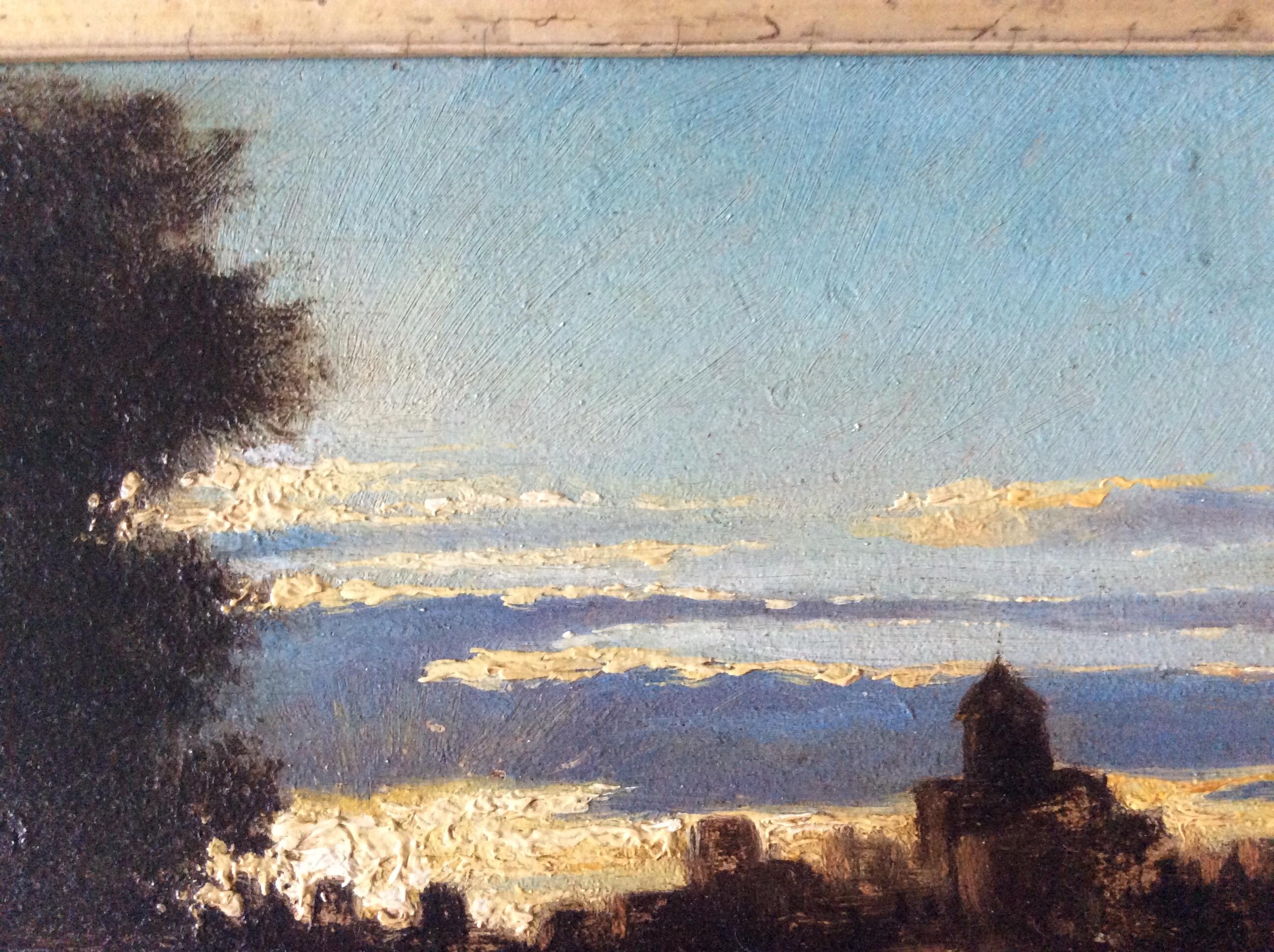 Late 19th Century Painting Vue Roma  Sign. A.Trinquier For Sale