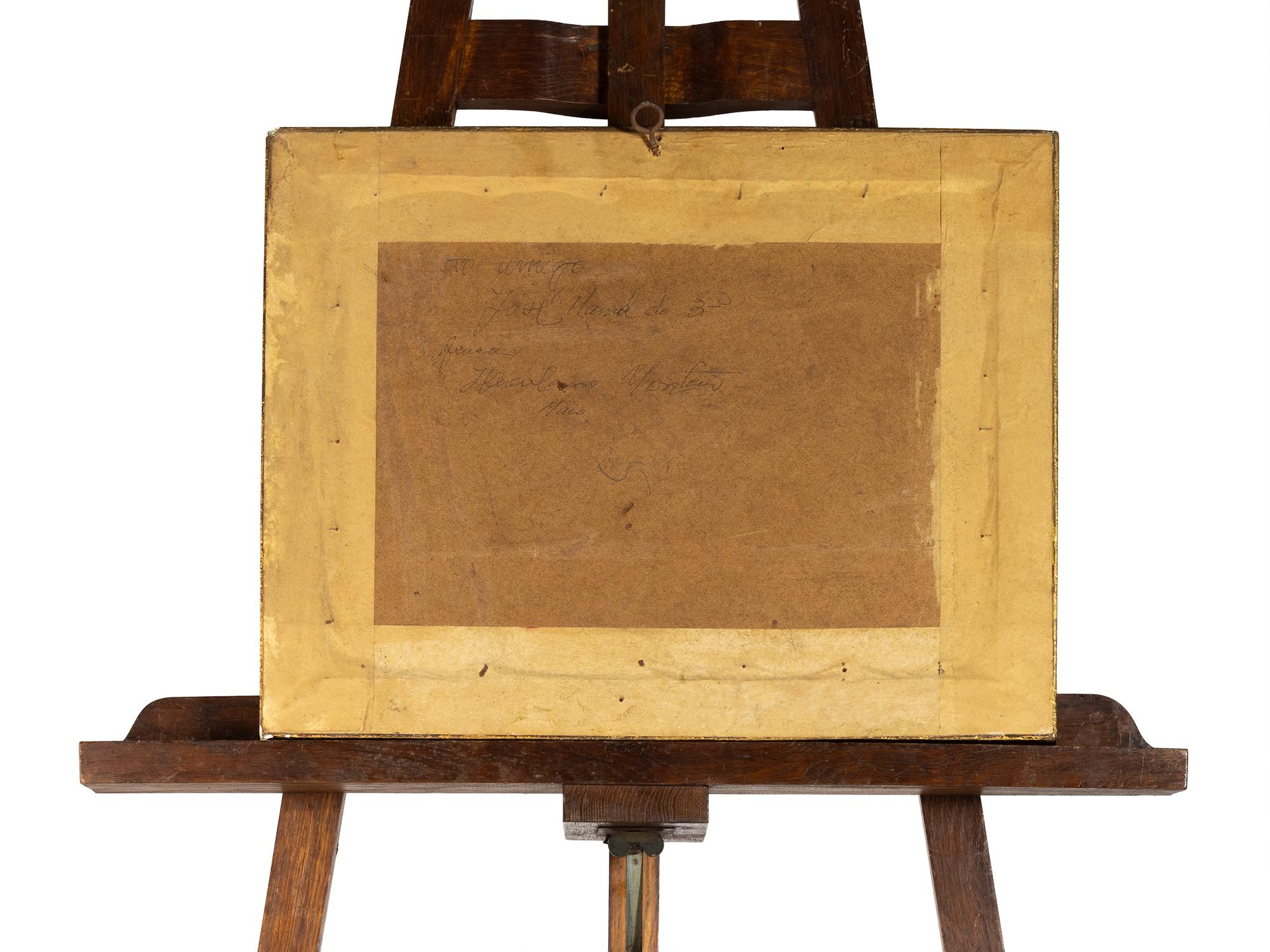 Carta Pittura Acquerello Barca sul porto, Antonio Cruz, (1946) in vendita