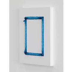 Painting White and Prussian Blue Rectangle by Chris & Jody Vingoe