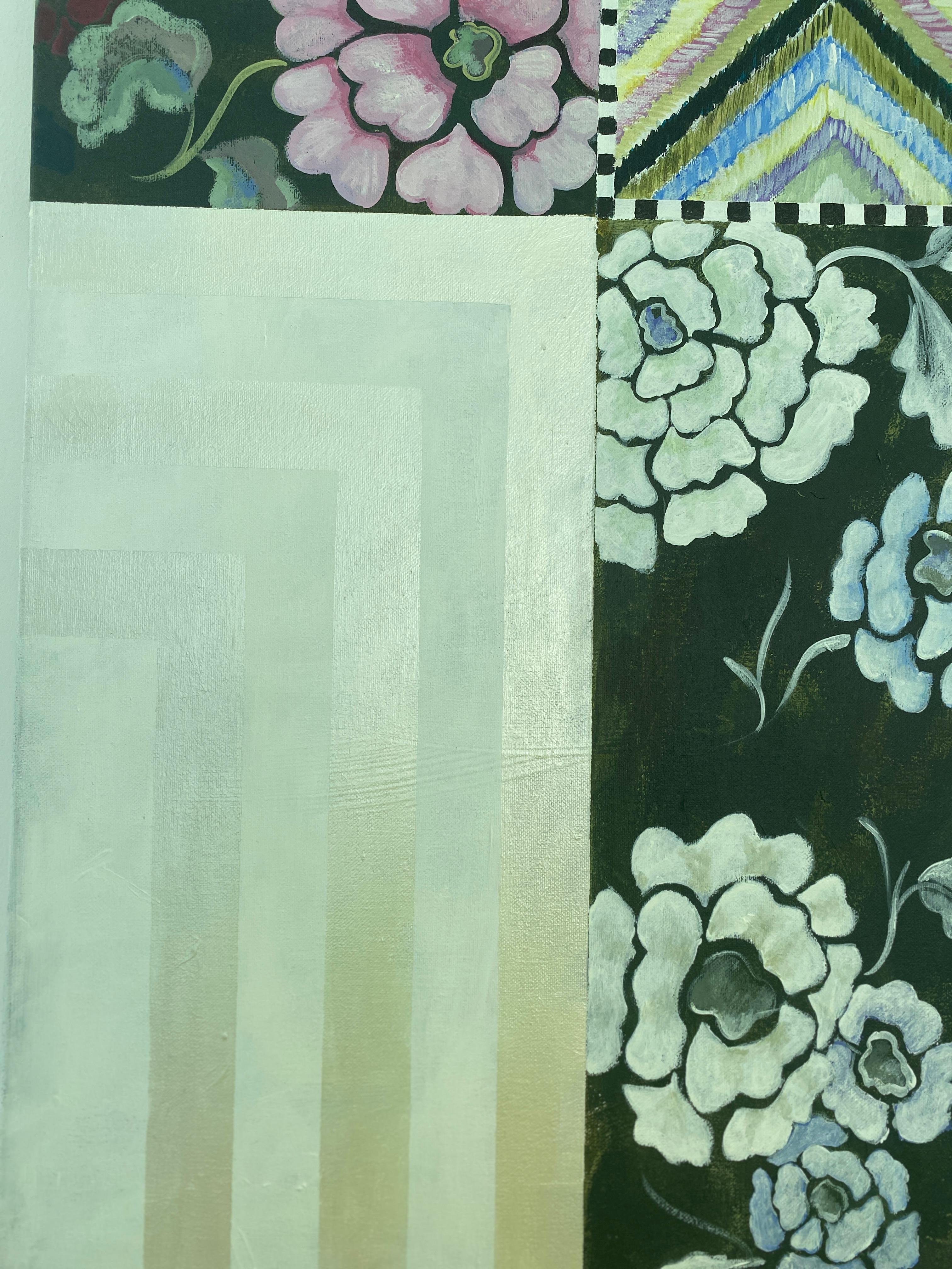 Geometrisches Gemälde „Winter Flower“ von Cecilia Setterdahl, Acryl auf Leinwand, 2008 im Angebot 7