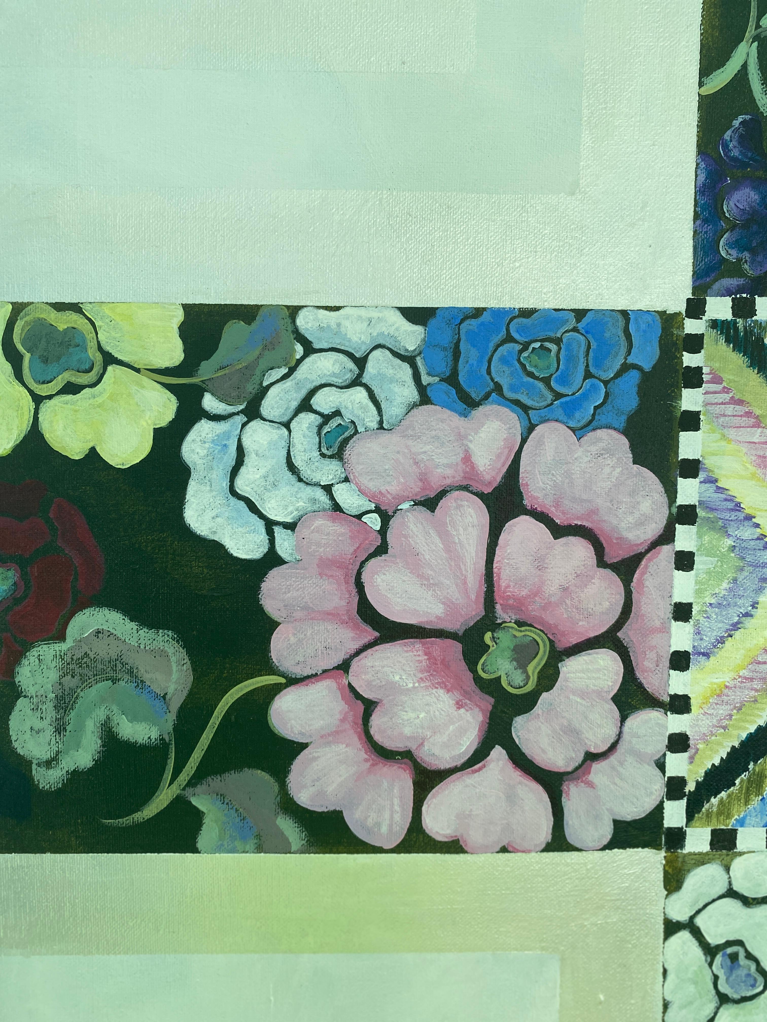 Geometrisches Gemälde „Winter Flower“ von Cecilia Setterdahl, Acryl auf Leinwand, 2008 im Angebot 8