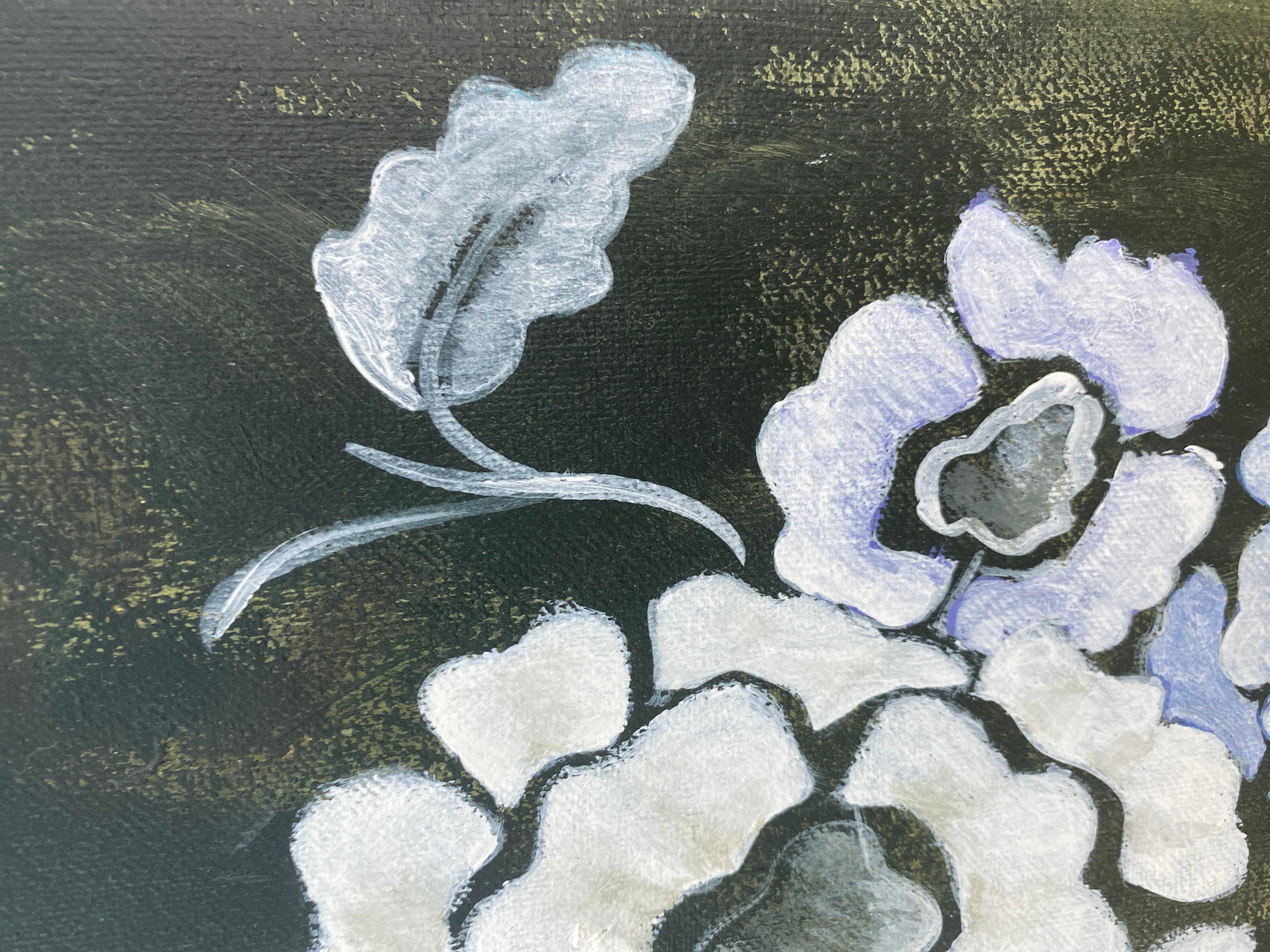 Émirien Peinture Fleur d'hiver 2008 - Acrylique sur toile géométrique de Cecilia Setterdahl en vente