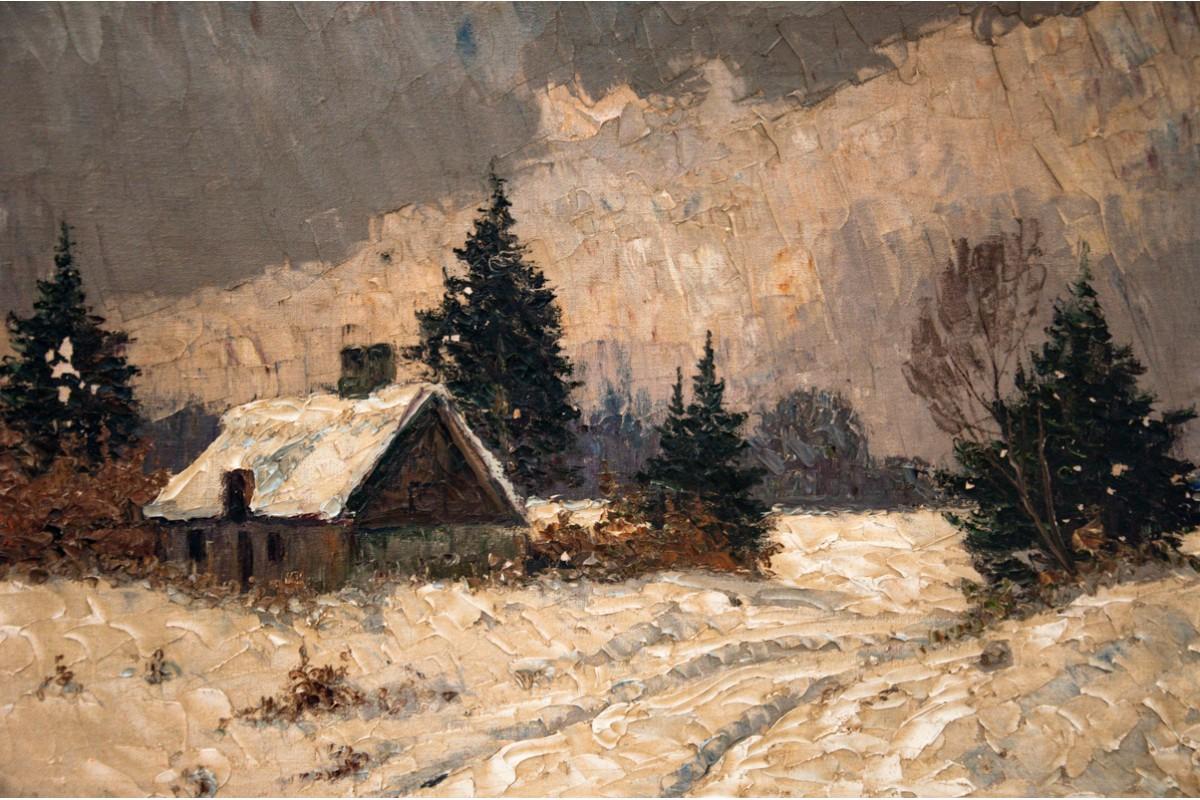Autre Peinture « Paysage d'hiver », Finn Wennerwald, début du XXe siècle  en vente