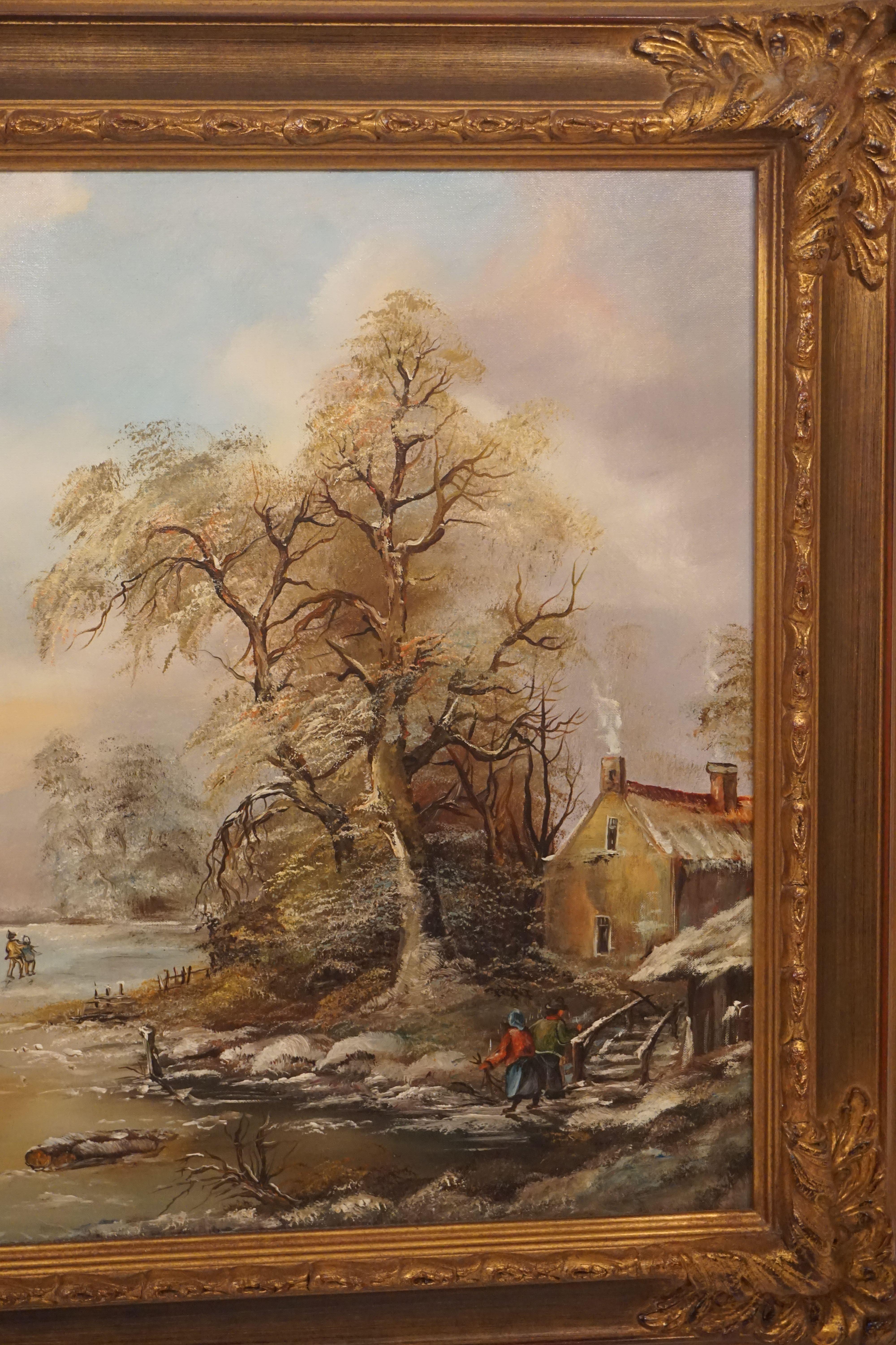 Painting Winter Landscape Prof. Katharina Schöttler, 1935 In Excellent Condition For Sale In Wuppertal, Wuppertal