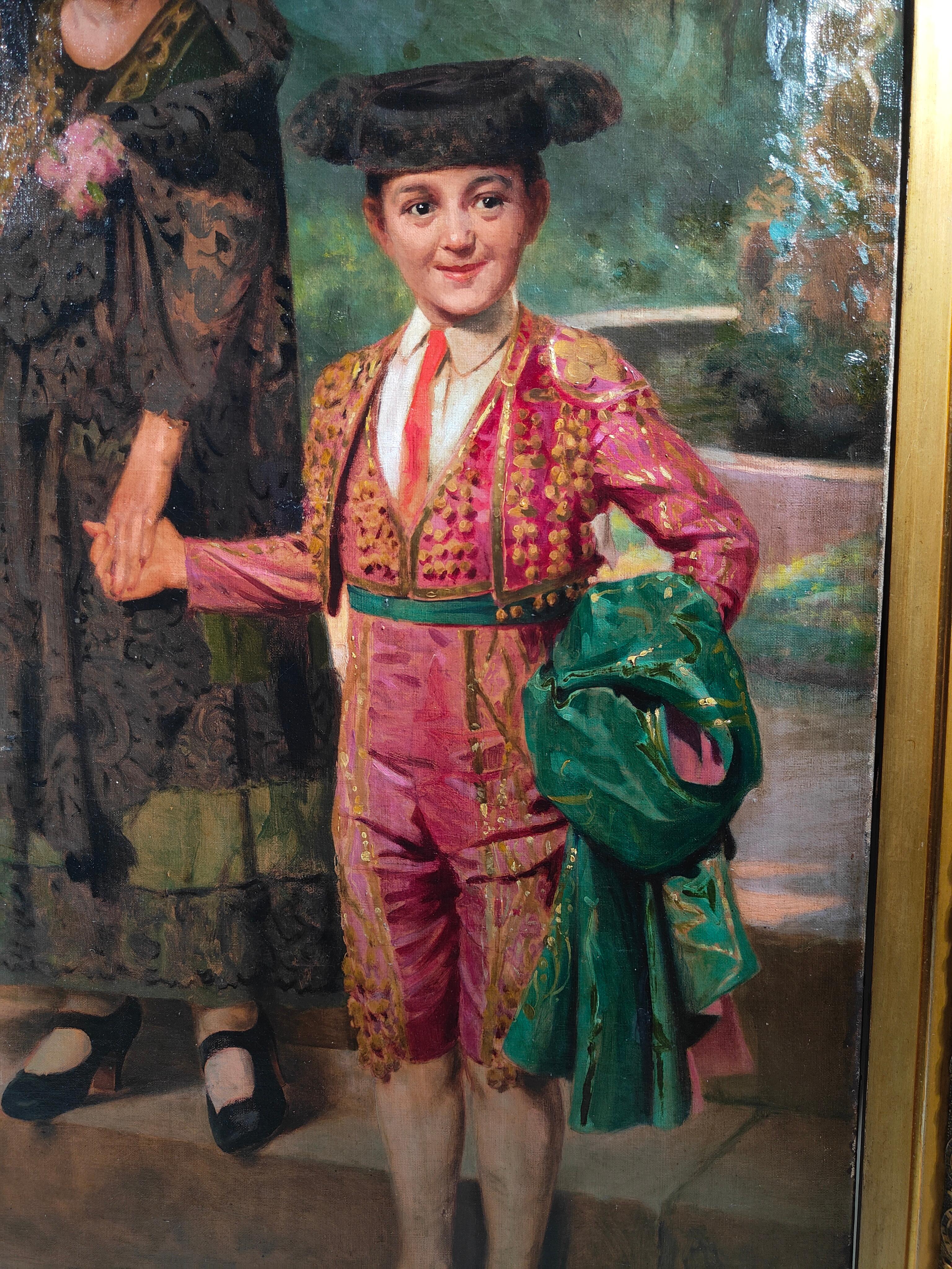  Painting with 19th Century Child Torero For Sale 2