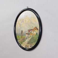 Painting with Summerly High Mountain Landscape ca. 1900s