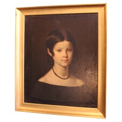 Painting woman portrait, 19th century