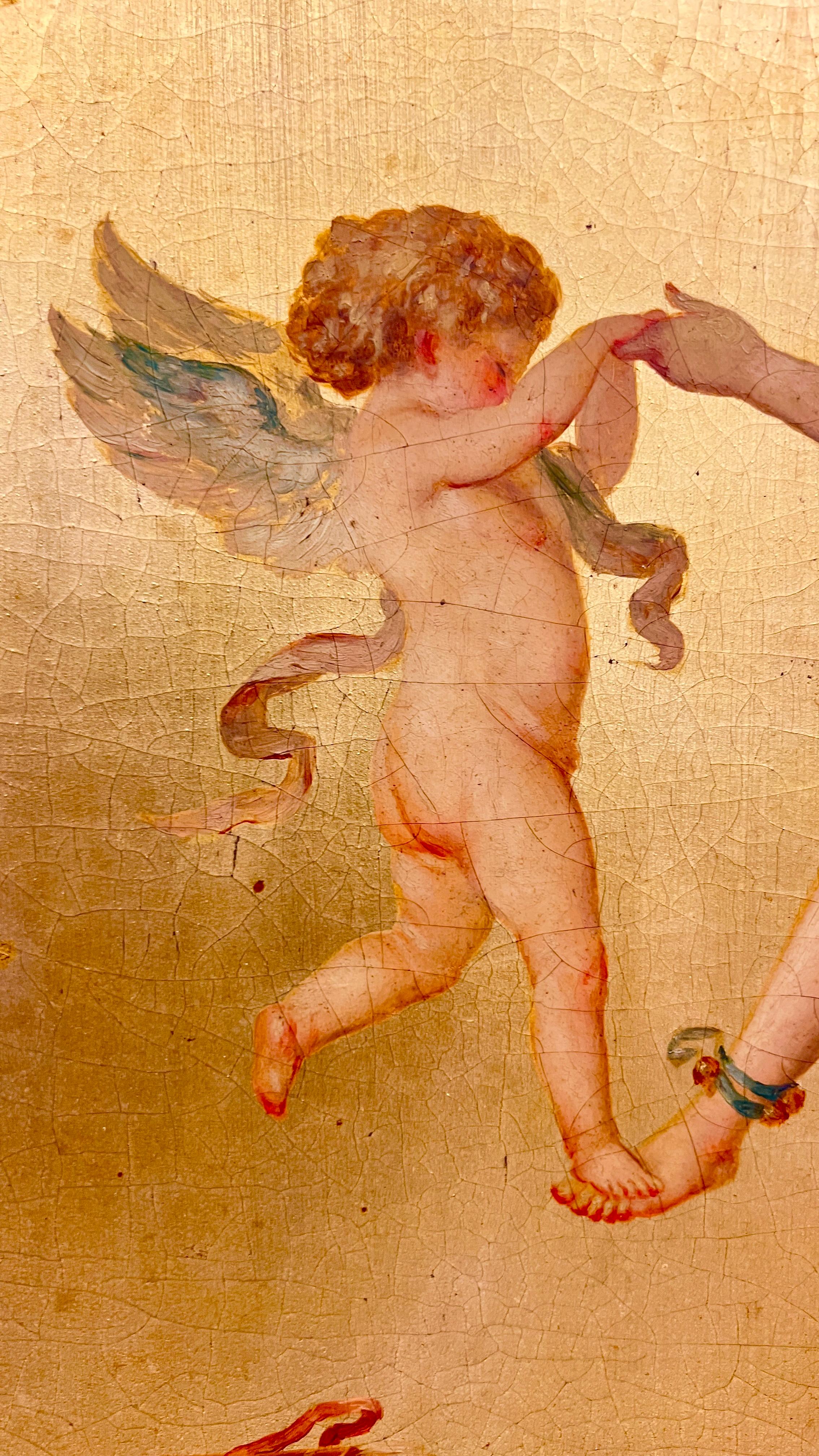 Paintings After Louis XVI Wall Panels in Marie Antoinette Boudoir For Sale 1