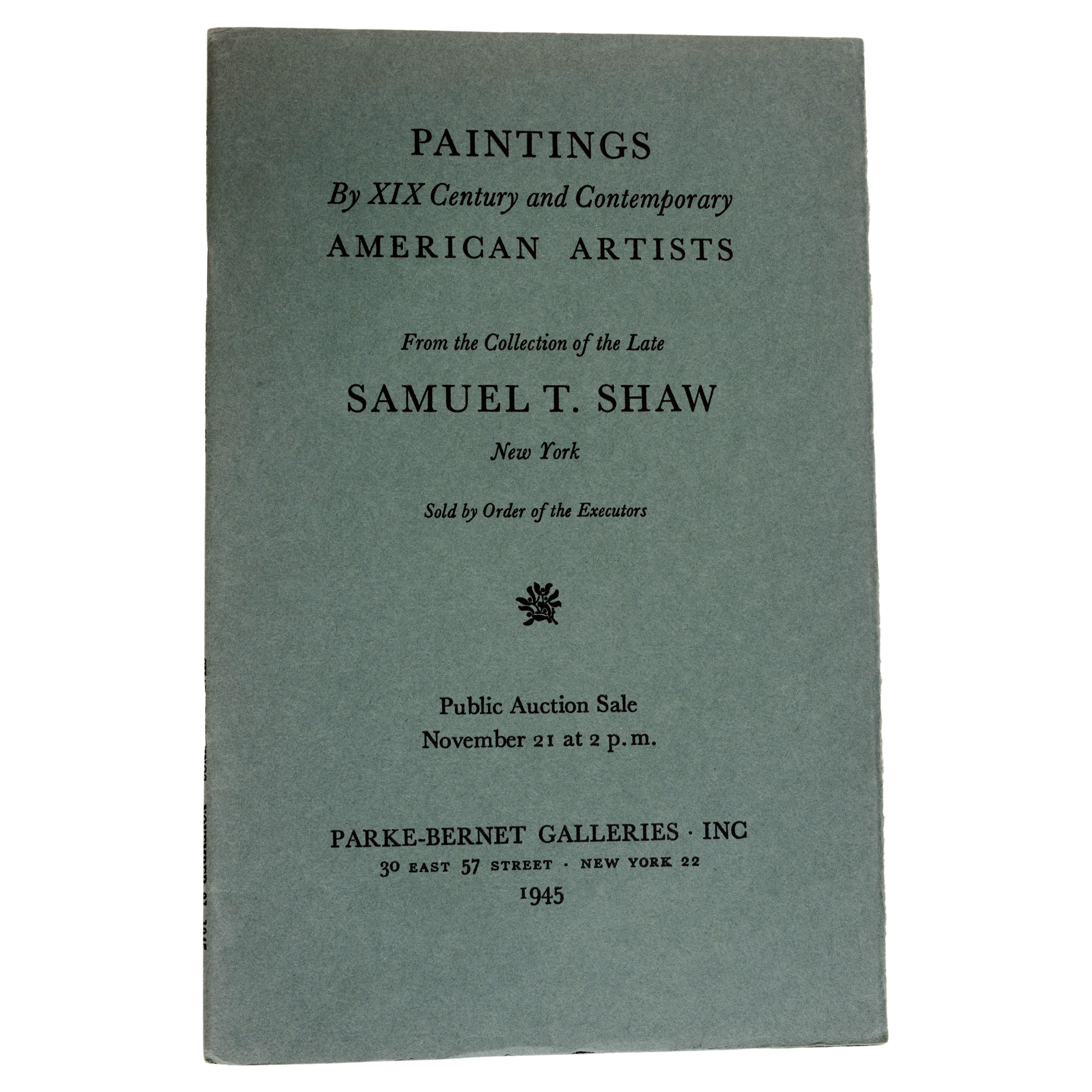 Peintures d'artistes amricains du XIXe sicle et contemporains, la collection Samuel Shaw en vente